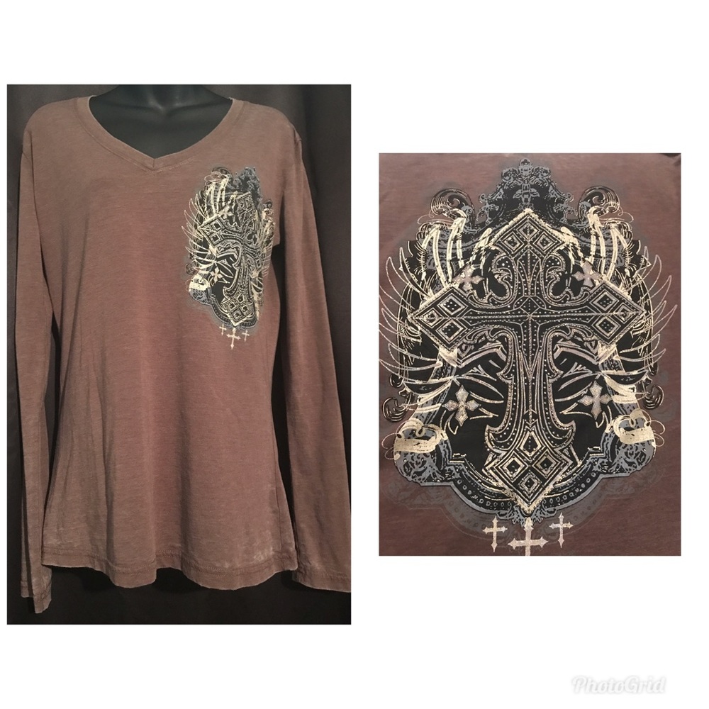 Rock&RollCowGirl long sleeve shirt  Size Large